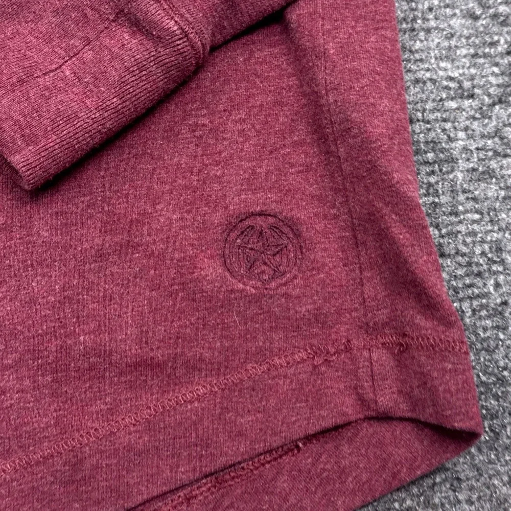 Banana Republic Heavyweight T Shirt Mens Size Large Red Long Sleeve Crew Neck